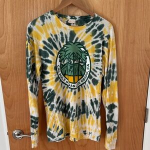 Tie-Dye Long Sleeve Shirt - Green and Yellow